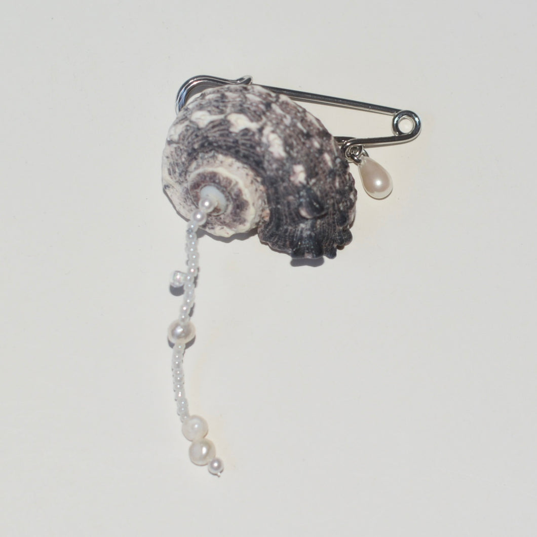 dripping spiral brooch