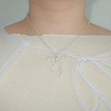 Load image into Gallery viewer, teardrop ribbon necklace
