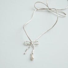 Load image into Gallery viewer, teardrop ribbon necklace
